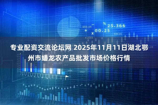 专业配资交流论坛网 2025年11月11日湖北鄂州市蟠龙农产品批发市场价格行情