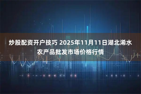 炒股配资开户技巧 2025年11月11日湖北浠水农产品批发市场价格行情